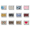 Picture of 304 Stainless Steel Stylish Italian Charm Links For DIY Bracelet Jewelry Making Wholesale Silver Tone Rectangle Leopard Print 10mm x 9mm
