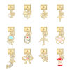 Picture of 1 Piece 304 Stainless Steel Italian Charm Links For DIY Modular Bracelet Watch Jewelry Making, With Zinc Alloy Pendant Shell Apple Fruit Gold Plated - Wholesale, 10mm x 9mm