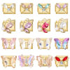 Picture of 304 Stainless Steel Insect Italian Charm Links For DIY Modular Bracelet Watch Jewelry Making Wholesale Gold Plated Rectangle Butterfly Multicolor Rhinestone 10mm x 9mm