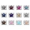 Picture of 1 Piece 304 Stainless Steel Italian Charm Links For DIY Modular Bracelet Watch Jewelry Making, Pentagram Star Leopard Print Silver Tone - Wholesale, 10mm x 9mm