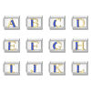 Image de 1 Pièce Maillons de Charme Italiens pour la Fabrication de Bijoux de Montres-Bracelets Modulables à Faire Soi-Même En Gros en 304 Acier Inoxydable & Alliage de Zinc Argent Mat Alphabet Initial/ Lettre Majuscule Mots " A-Z " à Strass Bleu 10mm x 9mm