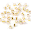 Picture of Brass & Silicone Ear Nuts Post Stopper Earring Findings 18K Real Gold Plated White Cylinder 6mm x 5mm, 10 PCs