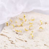 Picture of Brass & Silicone Ear Nuts Post Stopper Earring Findings 18K Real Gold Plated White Cylinder 6mm x 5mm, 10 PCs