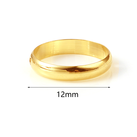 Image de Cadres de Perles en Laiton Rempli d'Or Rond (Convient pour Perles: 10mm Dia.) 12mm Dia., 5 Pcs