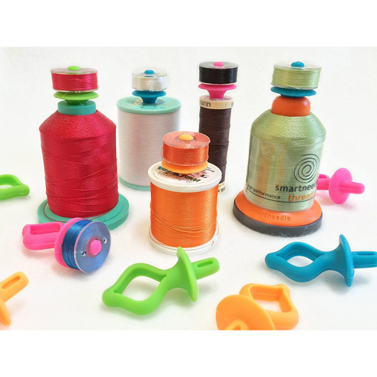 Image de Porte-fil de Canette en Silicone Couleur au Hasard 45mm x 22mm, 12 Pcs