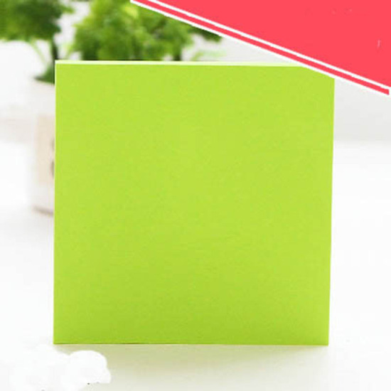 Image de (100 Feuilles) Note adhésive en Papier Vert Carré 75mm x 75mm, 1 Cahier