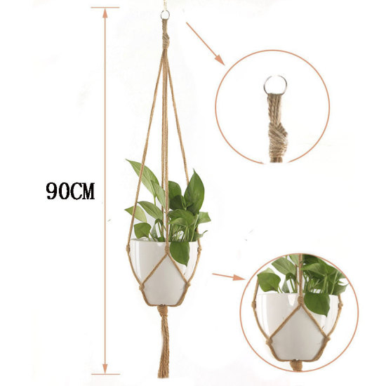 ジュート ストラップ ブラウン 90cm, 1 個 の画像