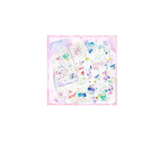 DIY デコ・スクラップブックシール 多色 羽 宇宙 惑星 9cm - 5cm、 1 セット ( 60 個/セット) の画像