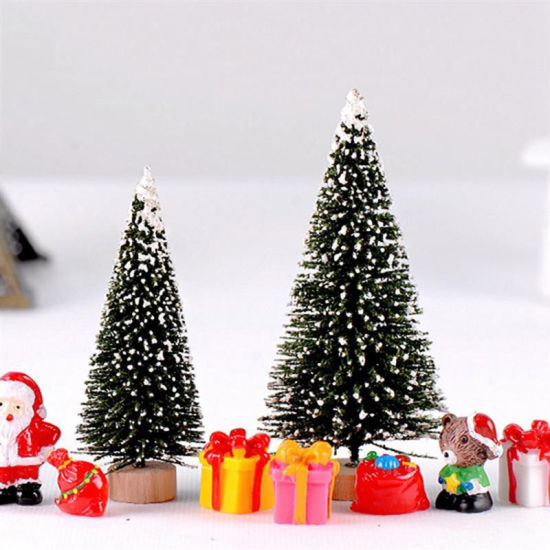 Image de Vert clair - Arbre de Noël Décoration de Noël  Flocons de neige artificiels Style2 Décoration Décoration de Noël Vert Arbre Mini argent