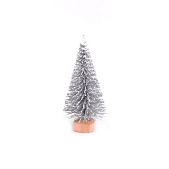Image de Argent - Style6 Arbre de Noël Décoration de Noël Flocons de neige artificiels Décoration Noël Vert Argent Mini Arbre