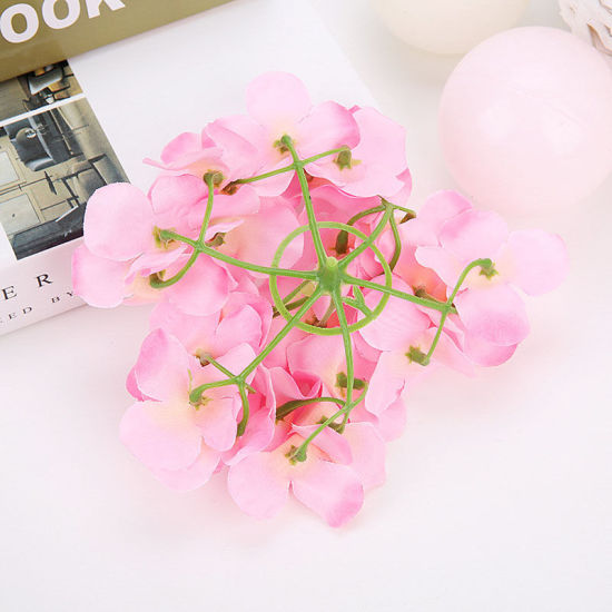 Image de Rouge - Style1  Artificielle Fleurs Têtes Européenne Hortensia Fleurs En Soie Faux Flores Pour Le Mariage Décoration Fond Mur DIY Fleur