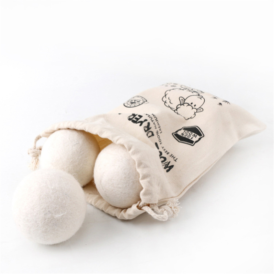Image de Blanc - 7CM 1PCs Balles de séchoir en laine de qualité supérieure. Boule d'assouplissant en feutre de lessive réutilisable naturelle antistatique pour laveuse sécheuse