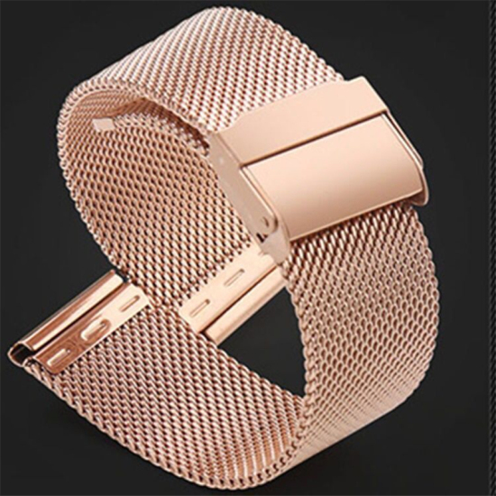 Image de Bandes de Montre en 304 Acier Inoxydable Or Rose Largeur: 20mm, 17cm - 16cmlong, 1 Pièce