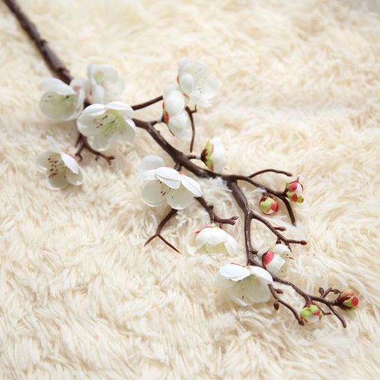 ドライフラワー 人工花 白 55cm、 1 束 ( 20 個/束) の画像