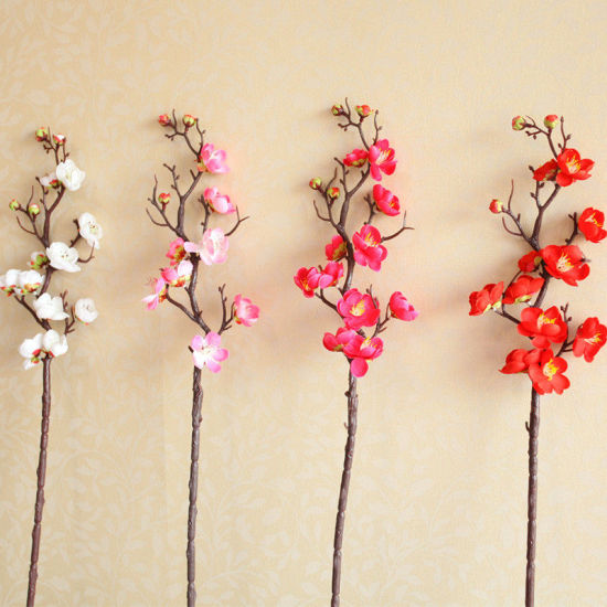 ドライフラワー 人工花 白 55cm、 1 束 ( 20 個/束) の画像