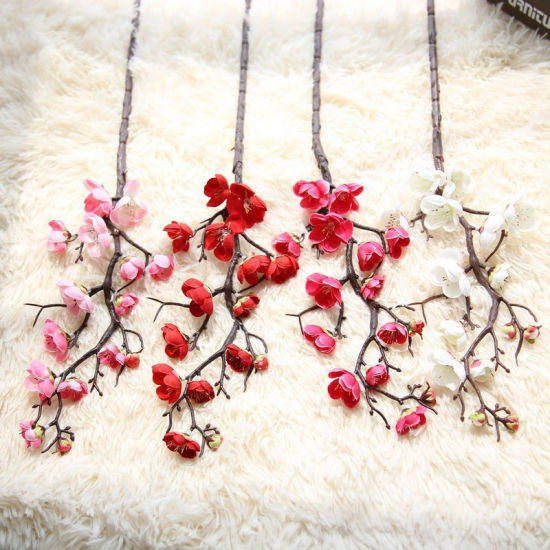 ドライフラワー 人工花 白 55cm、 1 束 ( 20 個/束) の画像
