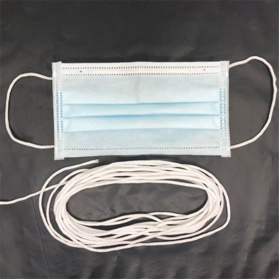 Image de Masque Cordon Elastique en Polyester Blanc 4mm, 100 M