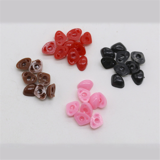 Image de Rose - Nez d'Artisanat en Plastique pour Poupée Jouet  20 mm x 15 mm ， 100 Pcs