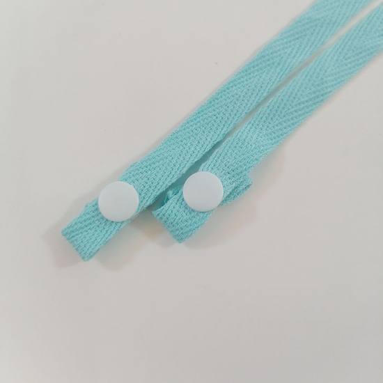 Image de Chaînes Lanière de Cou Collier Sangle pour Masque et Lunettes en Coton Bleu Lac Réglable 63cm long, 1 Pièce