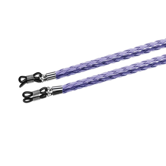 Image de Chaîne à Lunettes en PU Violet 70cm long, 1 Pièce