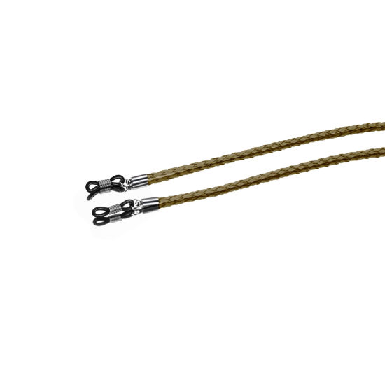 Image de Chaîne à Lunettes en PU Kaki 70cm long, 1 Pièce