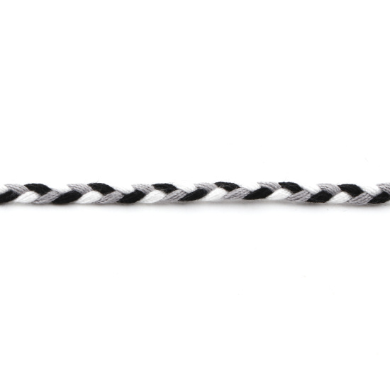 コットン＆リネン エスニック ミサンガ 友情 ブレスレット 多色 タッセル 調整可能 16cm-18cm長さ、 1 本 の画像