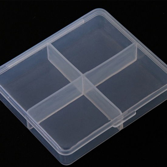1 個 ABS ジュエリー収納ボックス, 長方形 クリア色 - 卸売り, 7.3cm x 6.3cm の画像