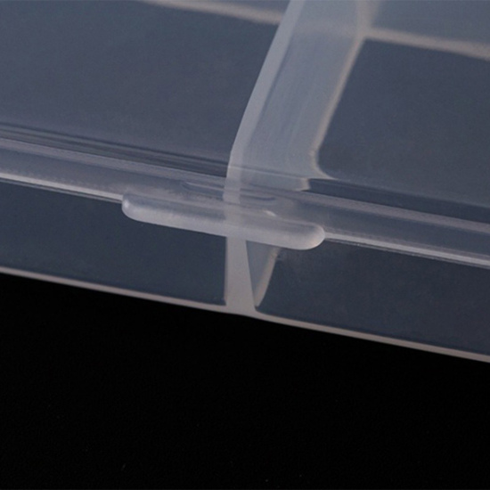1 個 ABS ジュエリー収納ボックス, 長方形 クリア色 - 卸売り, 7.3cm x 6.3cm の画像