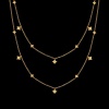 Picture of 1 Piece Eco-friendly Vacuum Plating Stylish Retro 18K Real Gold Plated 304 Stainless Steel Link Cable Chain Tassel Star Pendant Necklace For Women Party 41cm(16 1/8") long