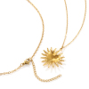 Picture of 1 Piece Eco-friendly PVD Vacuum Plating Bohemia Boho Religious 18K Real Gold Plated 304 Stainless Steel Link Cable Chain Ex Voto Heart Pendant Charm Necklace Unisex Gift 45cm(17.7") + 5cm(2") long