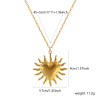 Picture of 1 Piece Eco-friendly PVD Vacuum Plating Bohemia Boho Religious 18K Real Gold Plated 304 Stainless Steel Link Cable Chain Ex Voto Heart Pendant Charm Necklace Unisex Gift 45cm(17.7") + 5cm(2") long