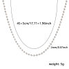 Picture of Wholesale Ball Chain Necklace, Silver Tone 304 Stainless Steel, Unisex Eco-friendly Exquisite Minimalist Gift Jewelry For Retailer, 45cm(17.7") + 5cm(2") long, Chain Size: 2mm, 1 Piece