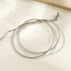 Picture of Wholesale Snake Chain Collar Neck Ring Necklace, Silver Tone 304 Stainless Steel, Unisex Eco-friendly Exquisite Minimalist Gift Jewelry For Retailer, 40cm(15.7") + 5cm(2") long, Chain Size: 1.5mm, 1 Piece