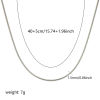 Picture of Wholesale Snake Chain Collar Neck Ring Necklace, Silver Tone 304 Stainless Steel, Unisex Eco-friendly Exquisite Minimalist Gift Jewelry For Retailer, 40cm(15.7") + 5cm(2") long, Chain Size: 1.5mm, 1 Piece
