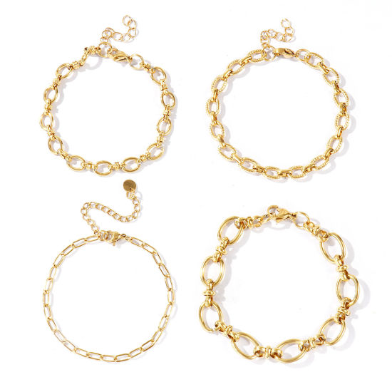 ジュエリー卸売ビジネス 総合スターターキット、304 ステンレススチール ミックスチェーンネックレス 28 個 + チェーンブレスレット 12 個（合計 40 個、全 40 デザイン）、無料ギフトボックス 1 個付き。8SEASONS でジュエリービジネスを開業、小売業者向け ユニセックス 環境配慮型 ミニマルデザイン ギフトジュエリー、1 セット の画像
