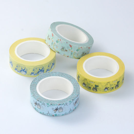 紙 粘着テープ 黄色 漫画の画像 15mm、 1 個 ( 10 メートル/巻) の画像