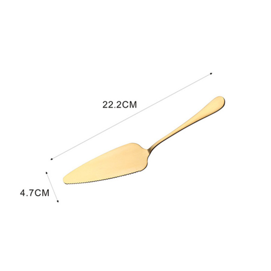 Image de Outil de Cuisson Couteau à Gâteau à Tarte Dentelé en Acier Inoxydable Multicolore 22.2cm x 4.7cm, 1 Pièce