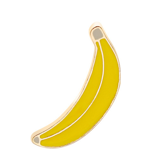 Image de Broche Epingle Banane Jaune 17mm x 10mm, 1 Pièce