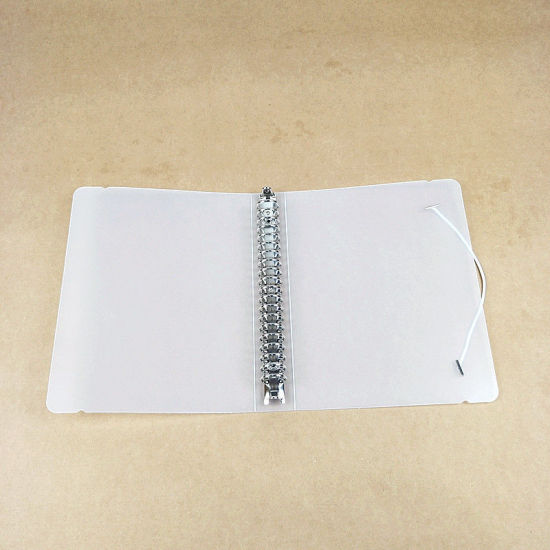 Image de (A6 6 Trous) Couverture de Cahier à Feuilles Mobiles en Polypropylène Blanc 18.5cm x 12.5cm, 1 Cahier